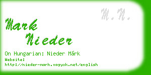 mark nieder business card